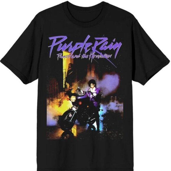 Prince Purple Rain and The Revolution Graphic T-Shirt Classic Crewneck Cotton - Picture 1 of 1